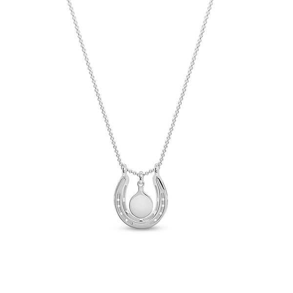 Personalised Silver Horseshoe Necklace