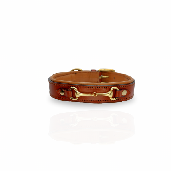 Alf&Co. Regular Personalised Padded Snaffle Dog Collar - Tan