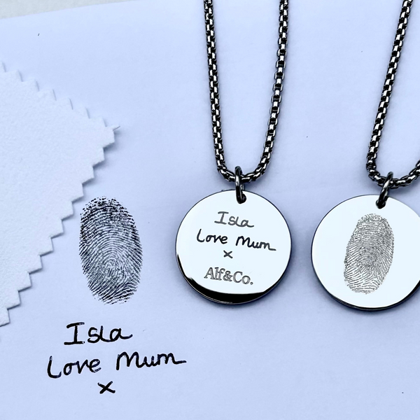 Personalised Fingerprint Coin Necklace