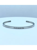 Inspirational Quote Bangle - Various - Silver