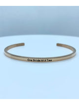 Inspirational Quote Bangle - Various - Rose Gold plated