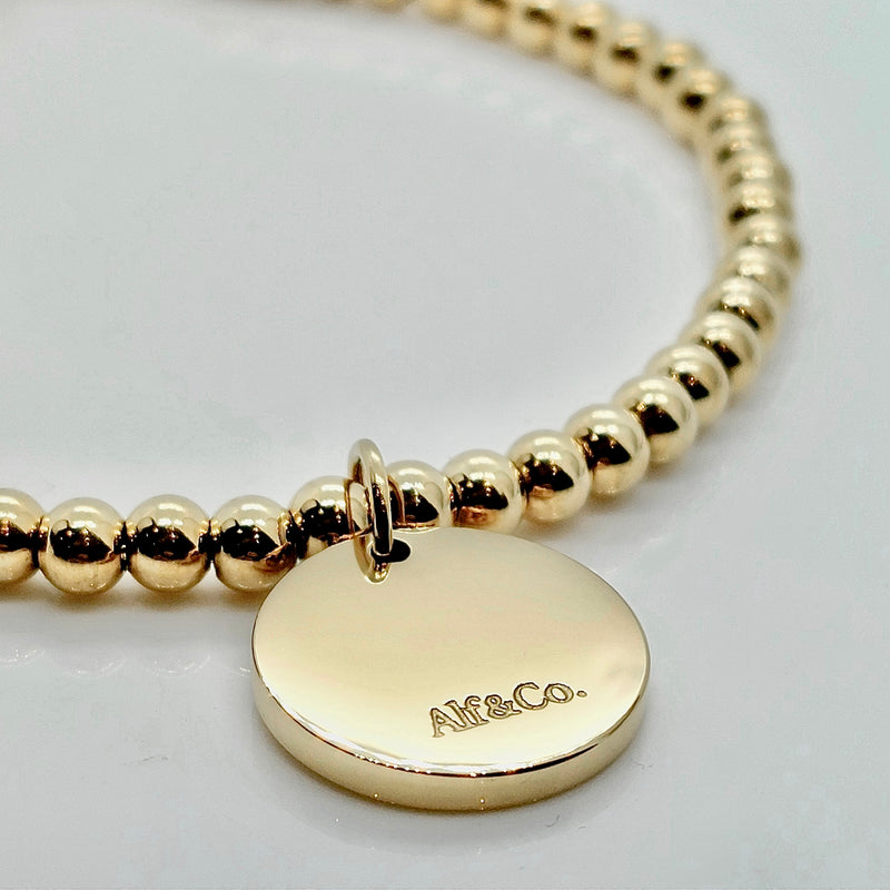 Personalised Stainless Steel Coin Bracelet