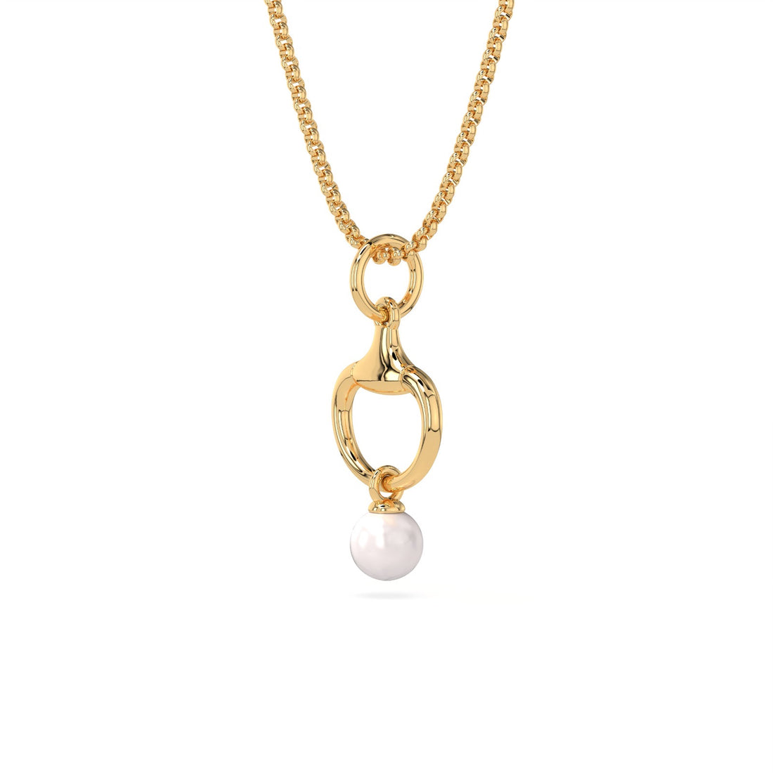 NEW Summer 2026 Gold Snaffle and Pearl Pendant