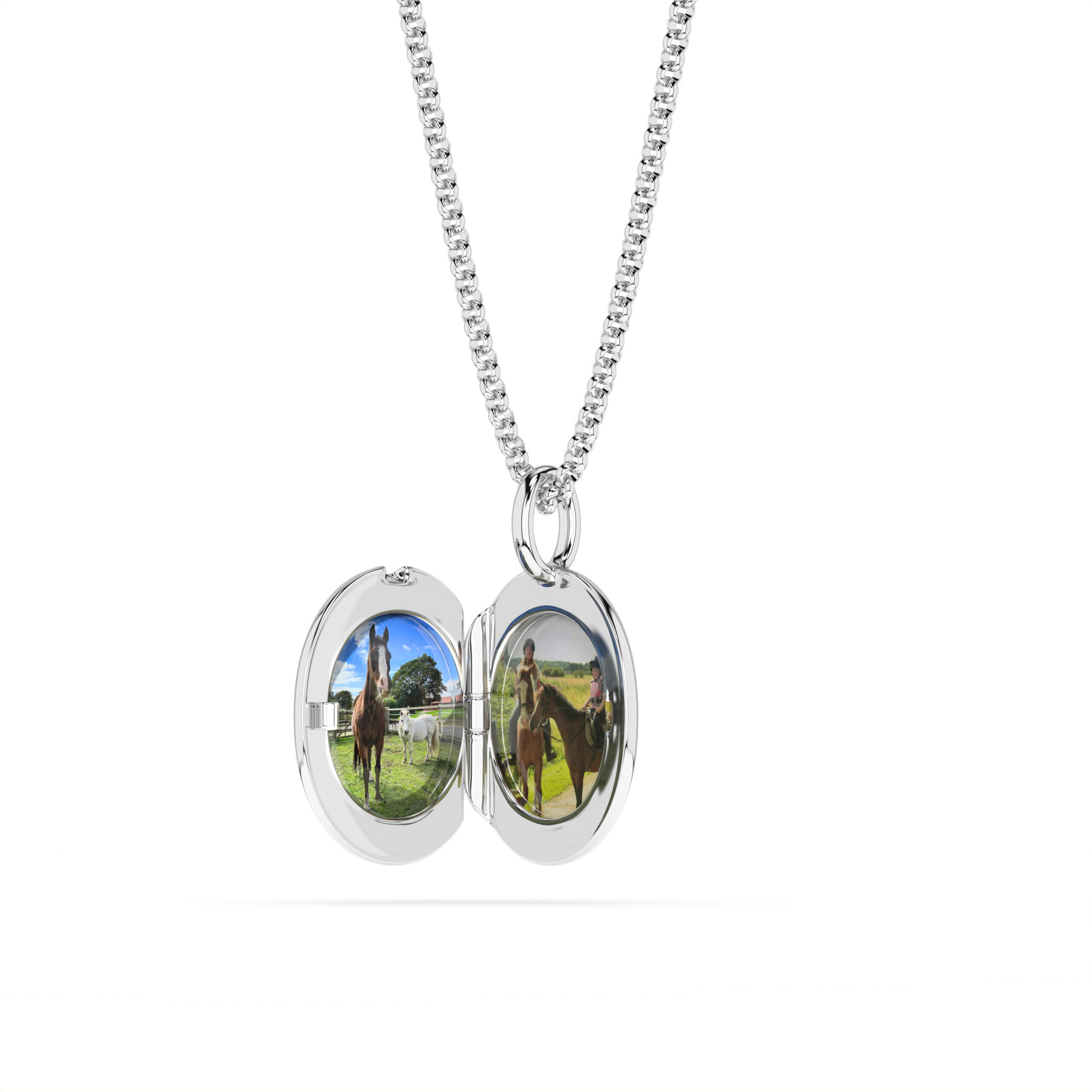 Personalised Engraved Oval Photo Locket