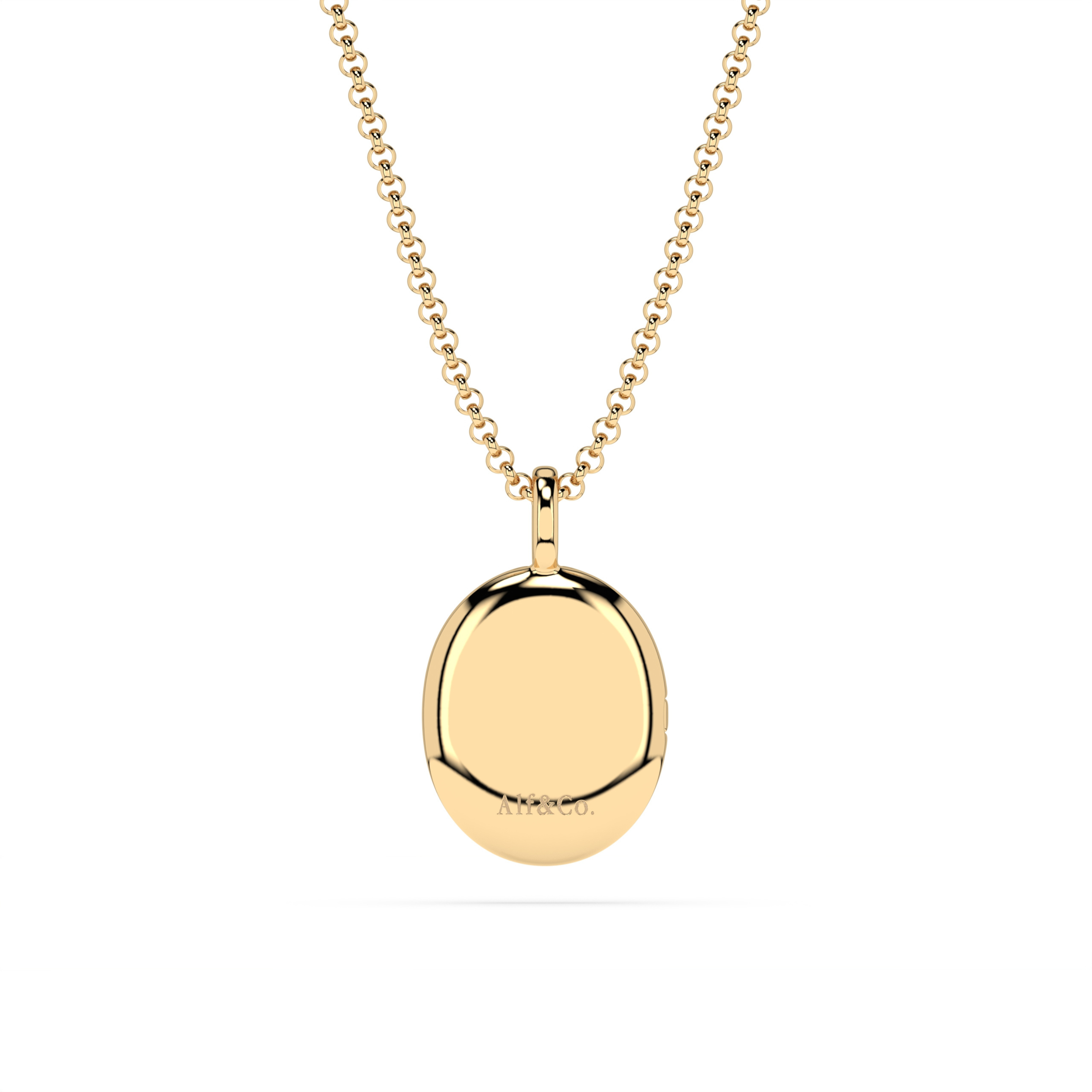 Personalised Engraved Oval Photo Locket