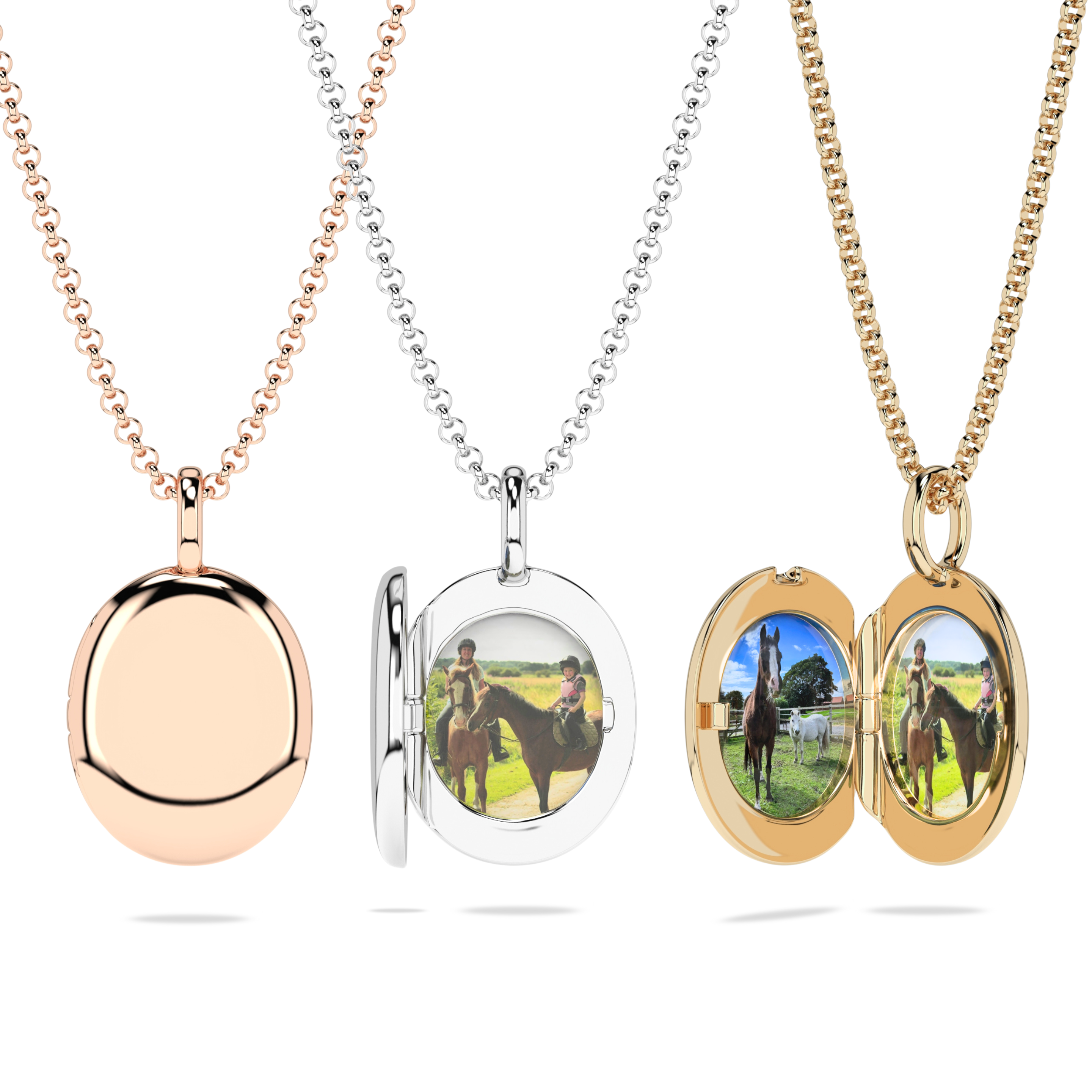 Personalised Engraved Oval Photo Locket