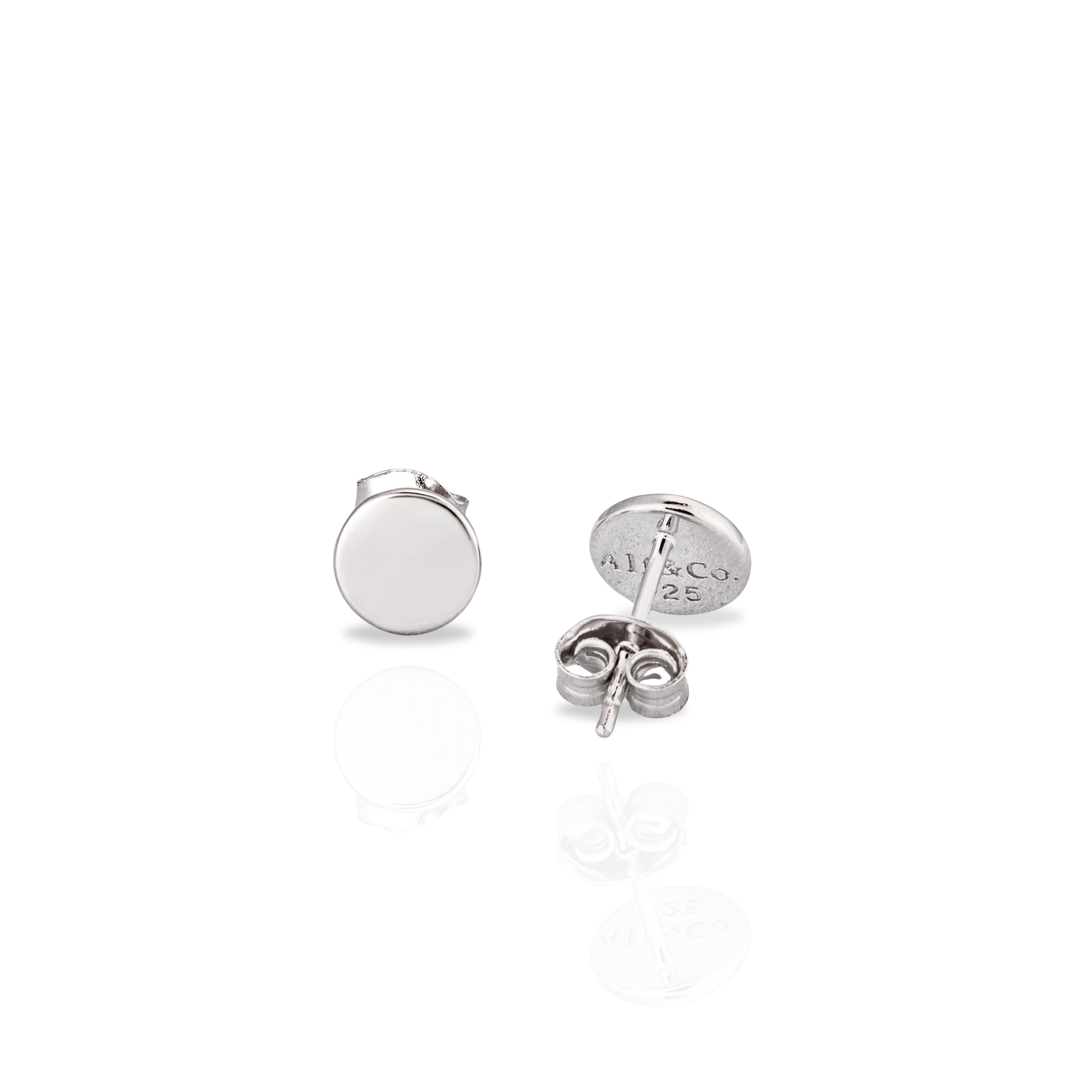 Personalised Round Disc Stud Earrings