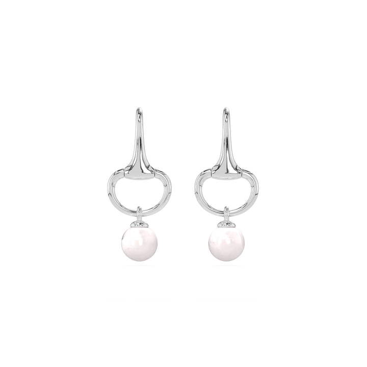 NEW Summer 2026 Silver Snaffle and Pearl earrings