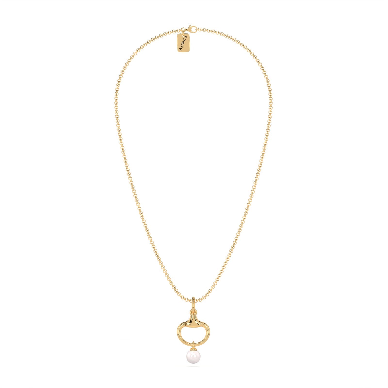 NEW Summer 2026 Gold Snaffle and Pearl Pendant