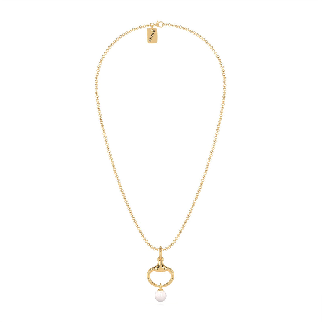 NEW Summer 2026 Gold Snaffle and Pearl Pendant