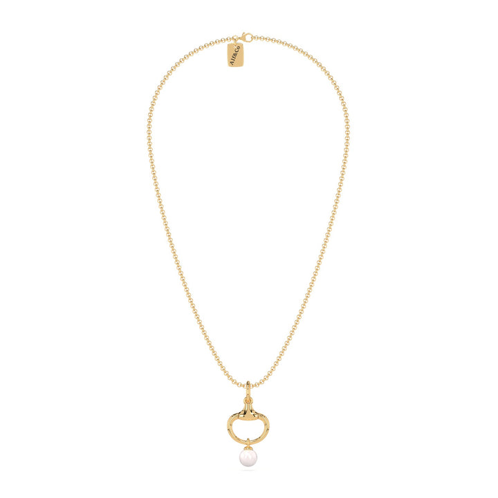 NEW Summer 2026 Gold Snaffle and Pearl Pendant