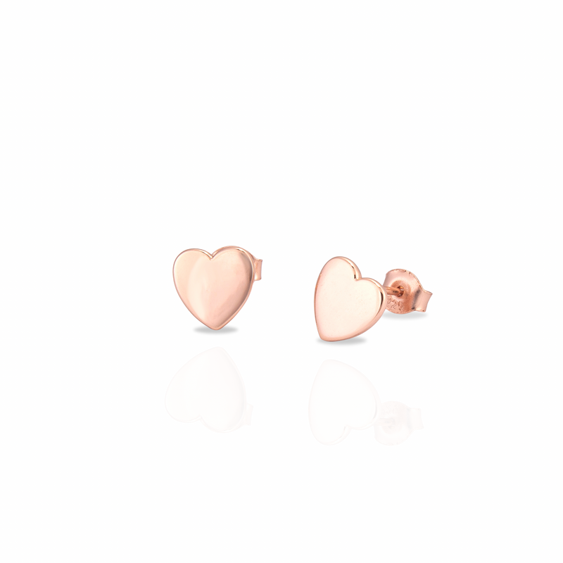 Personalised Heart Stud Earrings
