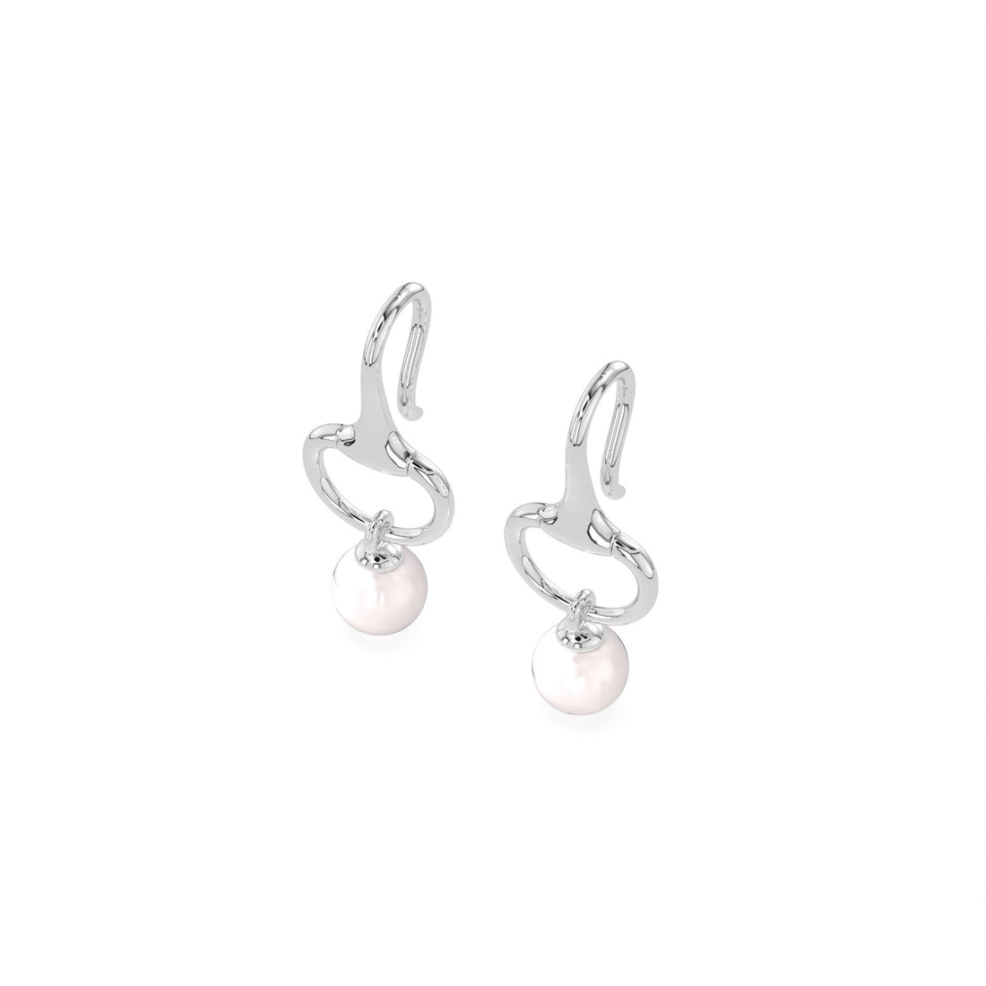 NEW Summer 2026 Silver Snaffle and Pearl earrings