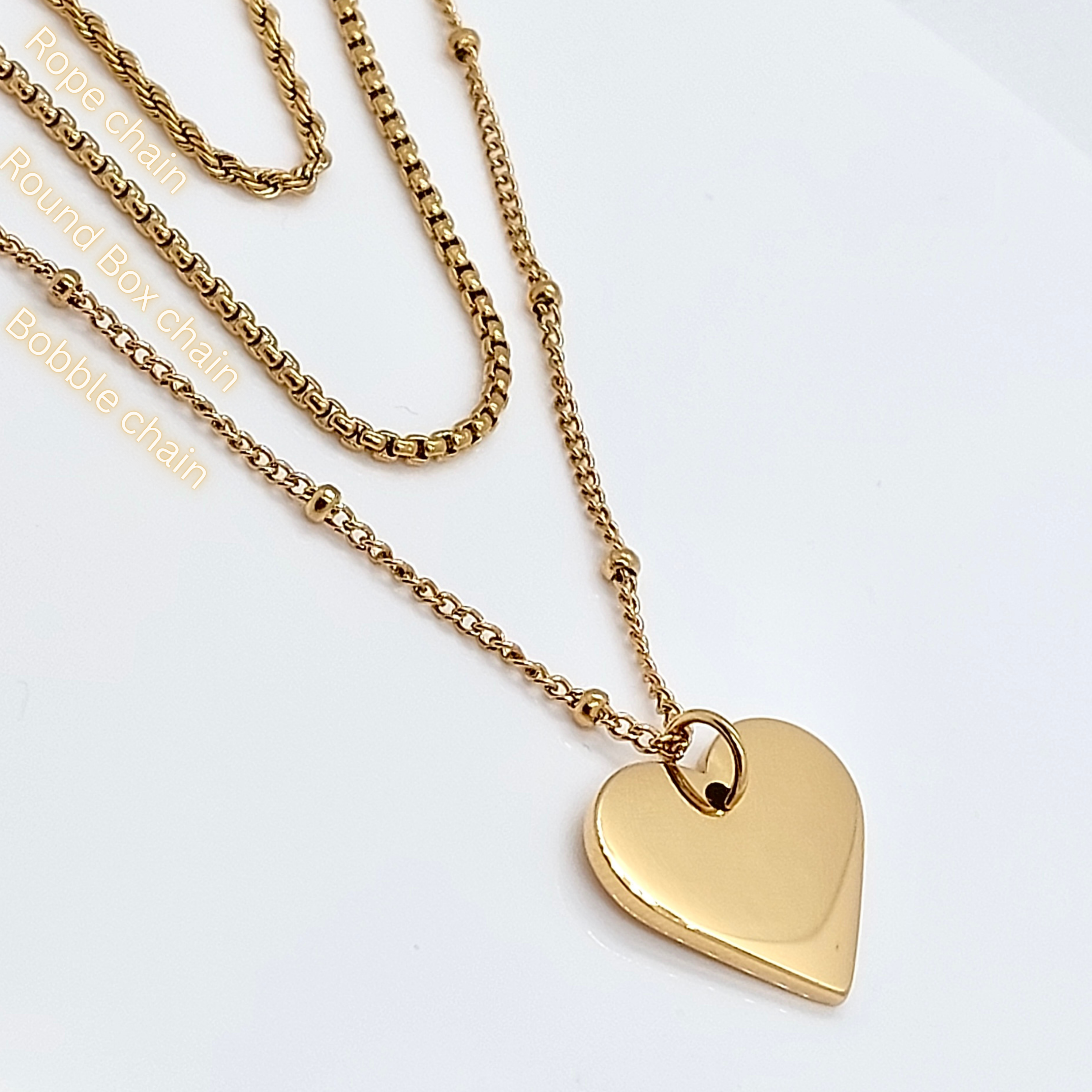 Personalised Stainless Steel Heart Necklace