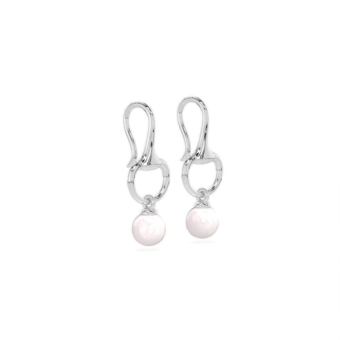 NEW Summer 2026 Silver Snaffle and Pearl earrings