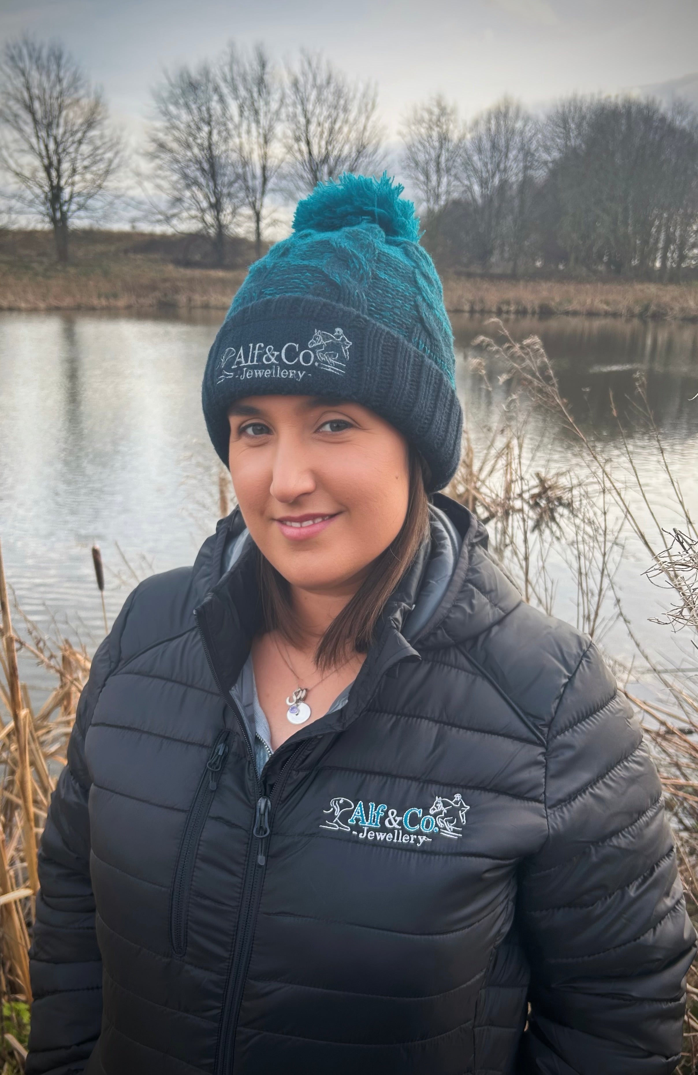 Alf&Co. Teal Ombré Bobble Hat