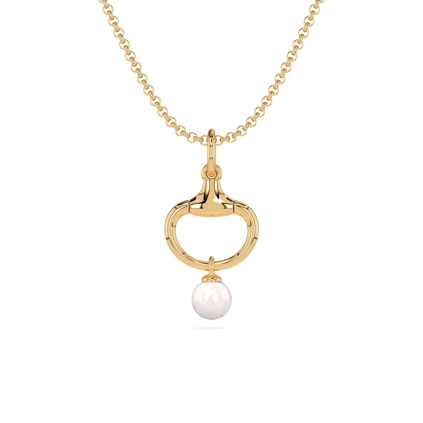 NEW Summer 2026 Gold Snaffle and Pearl Pendant