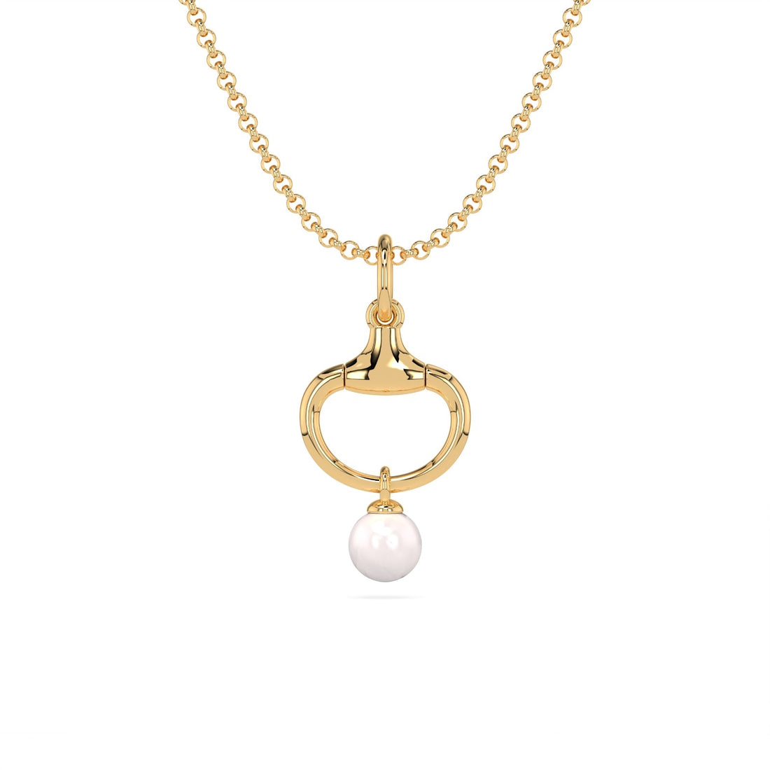 NEW Summer 2026 Gold Snaffle and Pearl Pendant