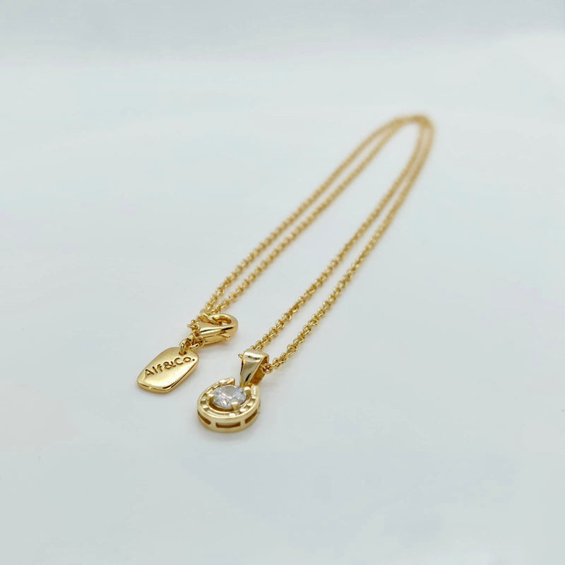 14K Gold plated Horseshoe Necklace