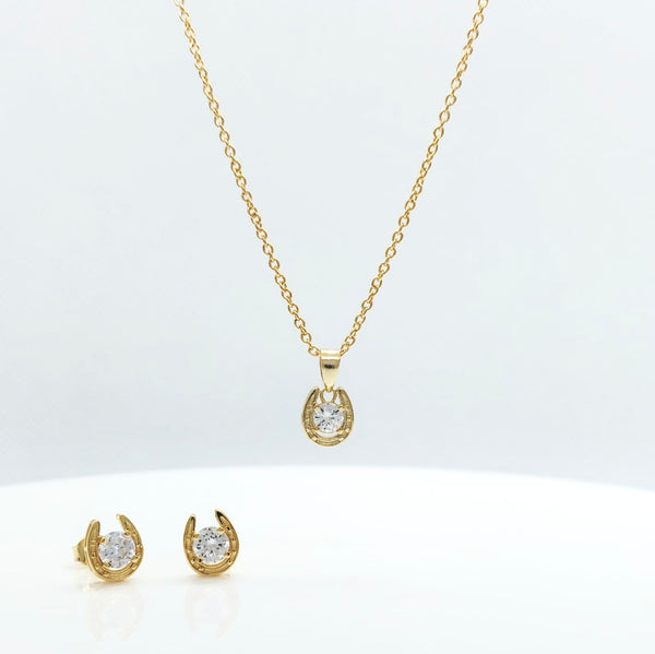 14K Gold plated Horseshoe Necklace
