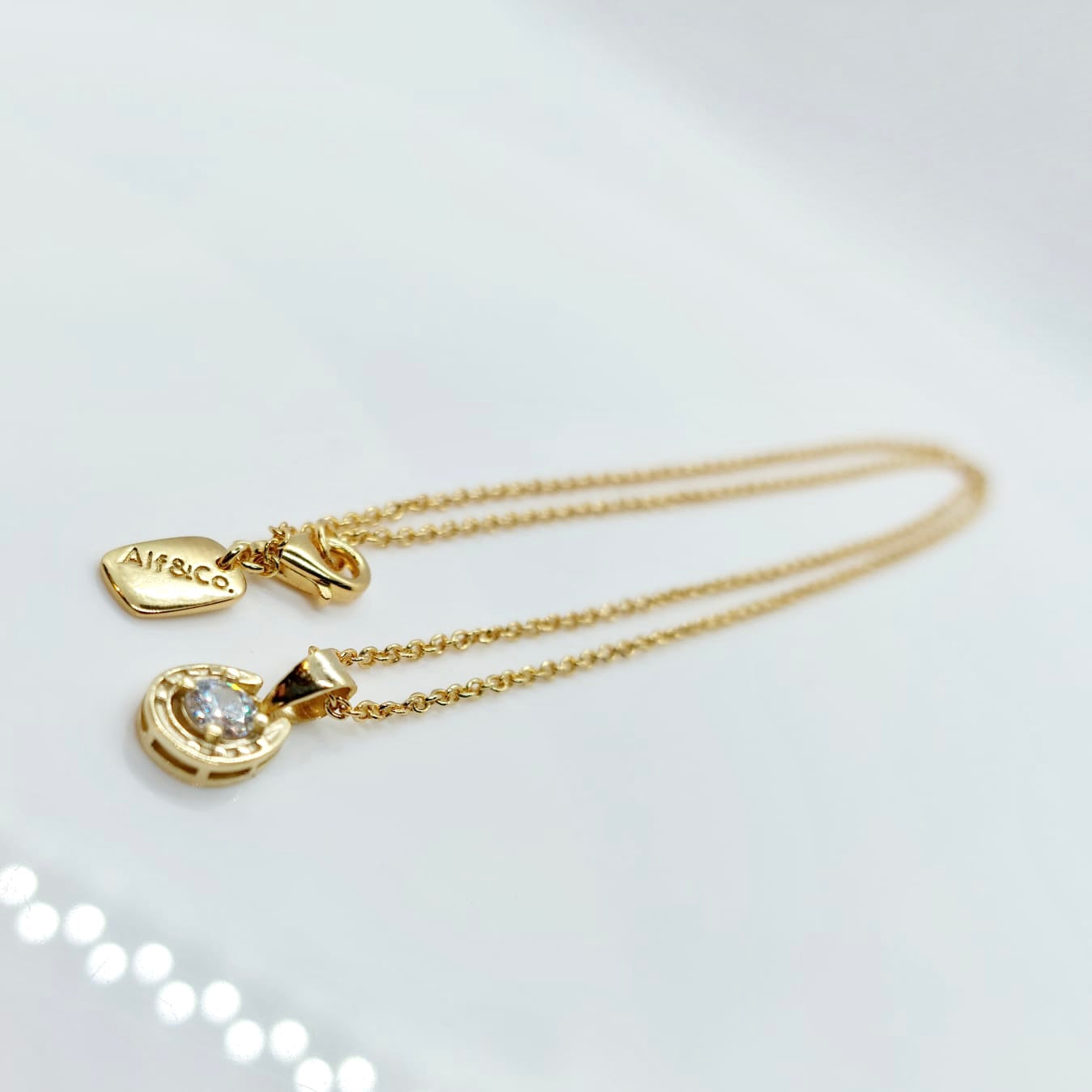 14K Gold plated Horseshoe Necklace