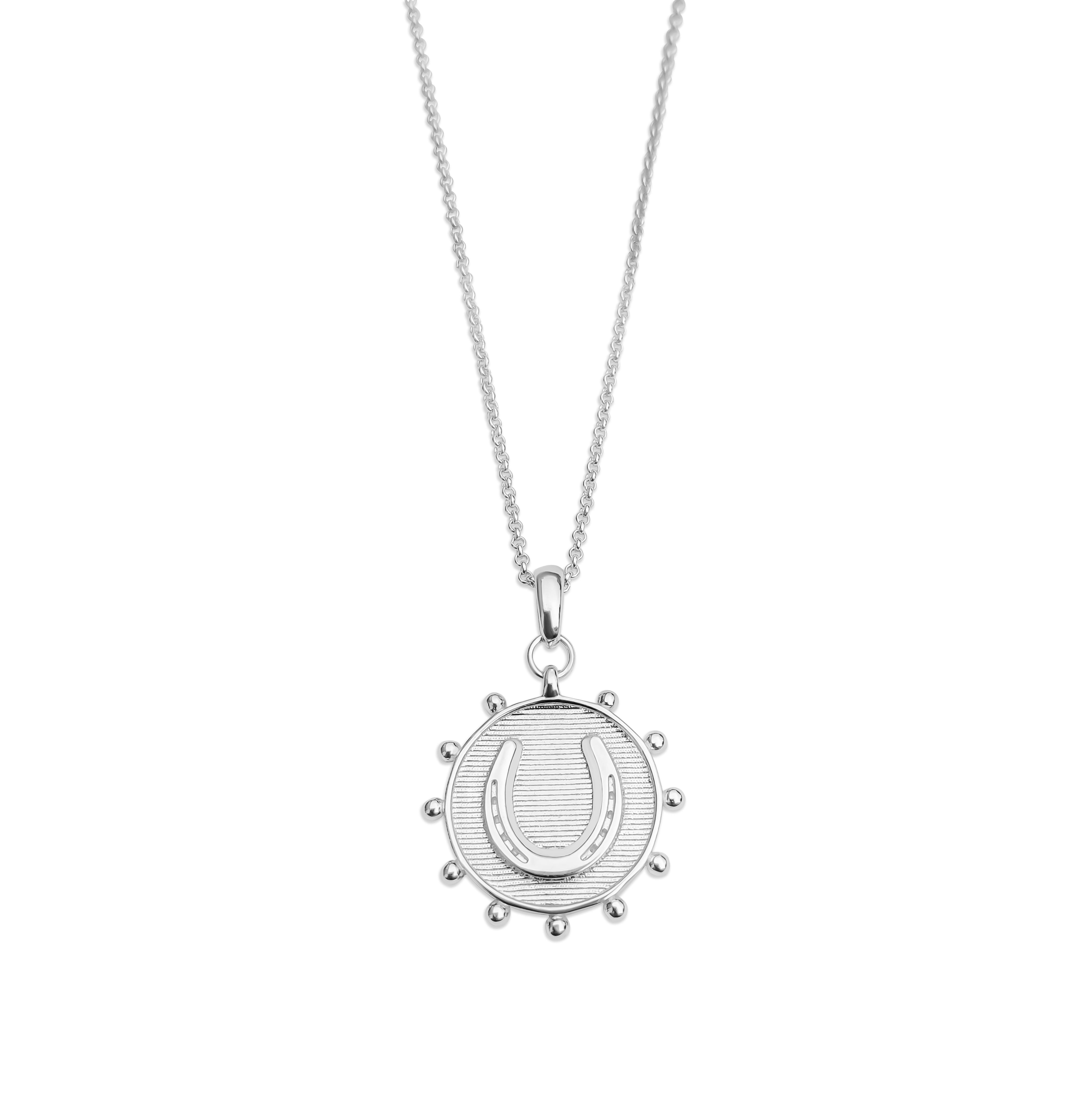 Lucky Horse Shoe Coin Necklace