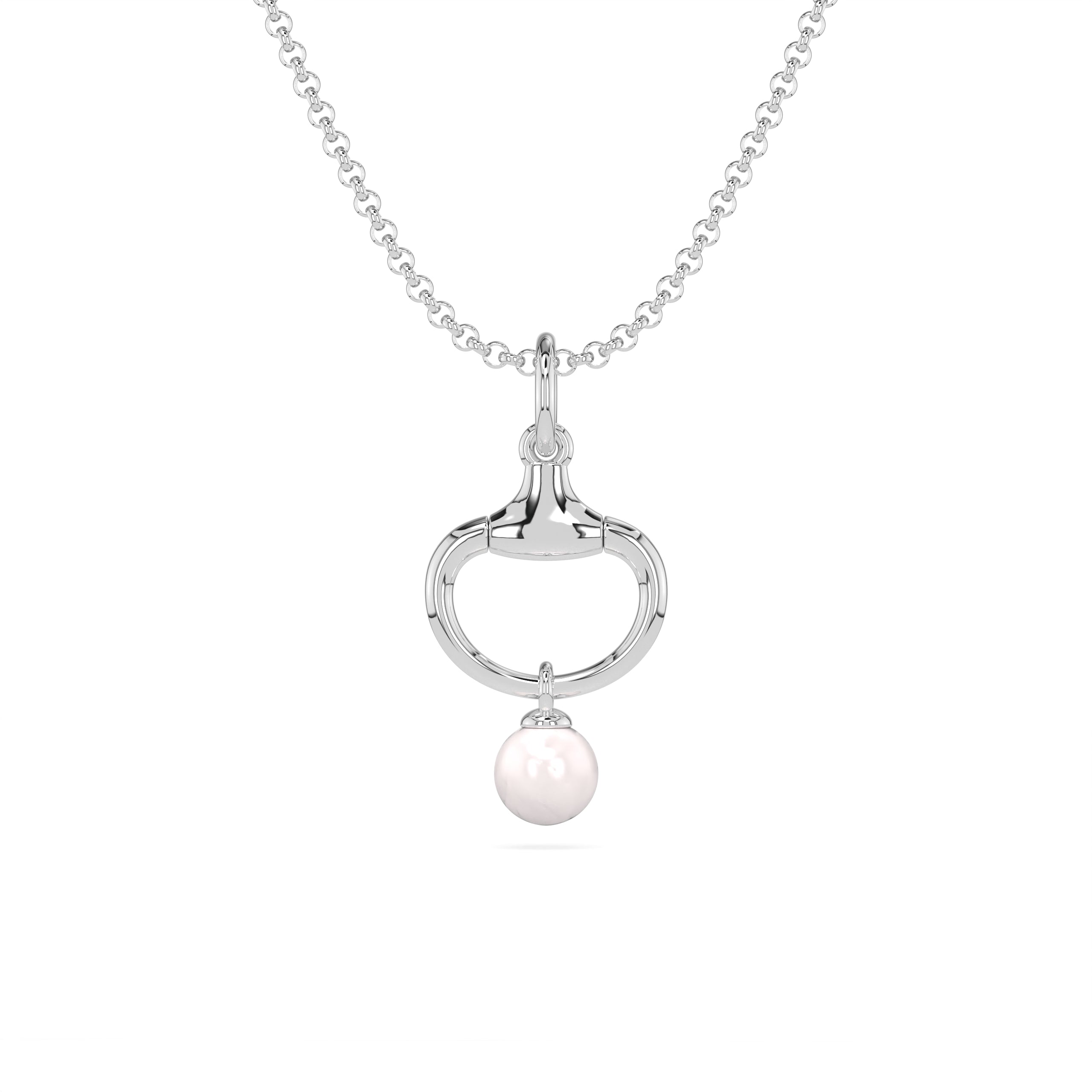 NEW Summer 2026 Silver Snaffle and Pearl Pendant