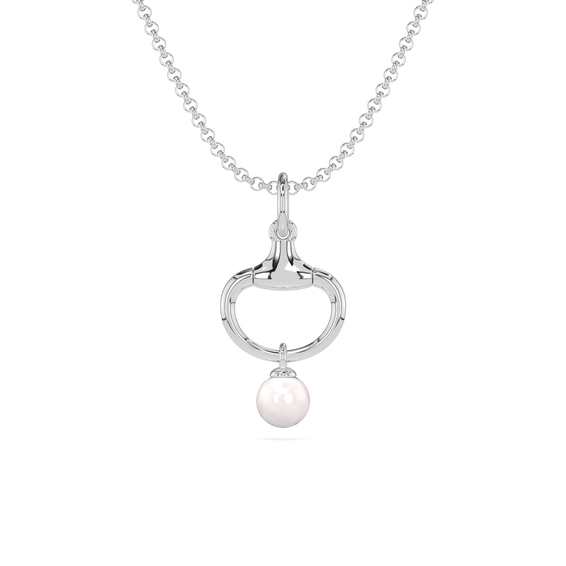NEW Summer 2026 Silver Snaffle and Pearl Pendant