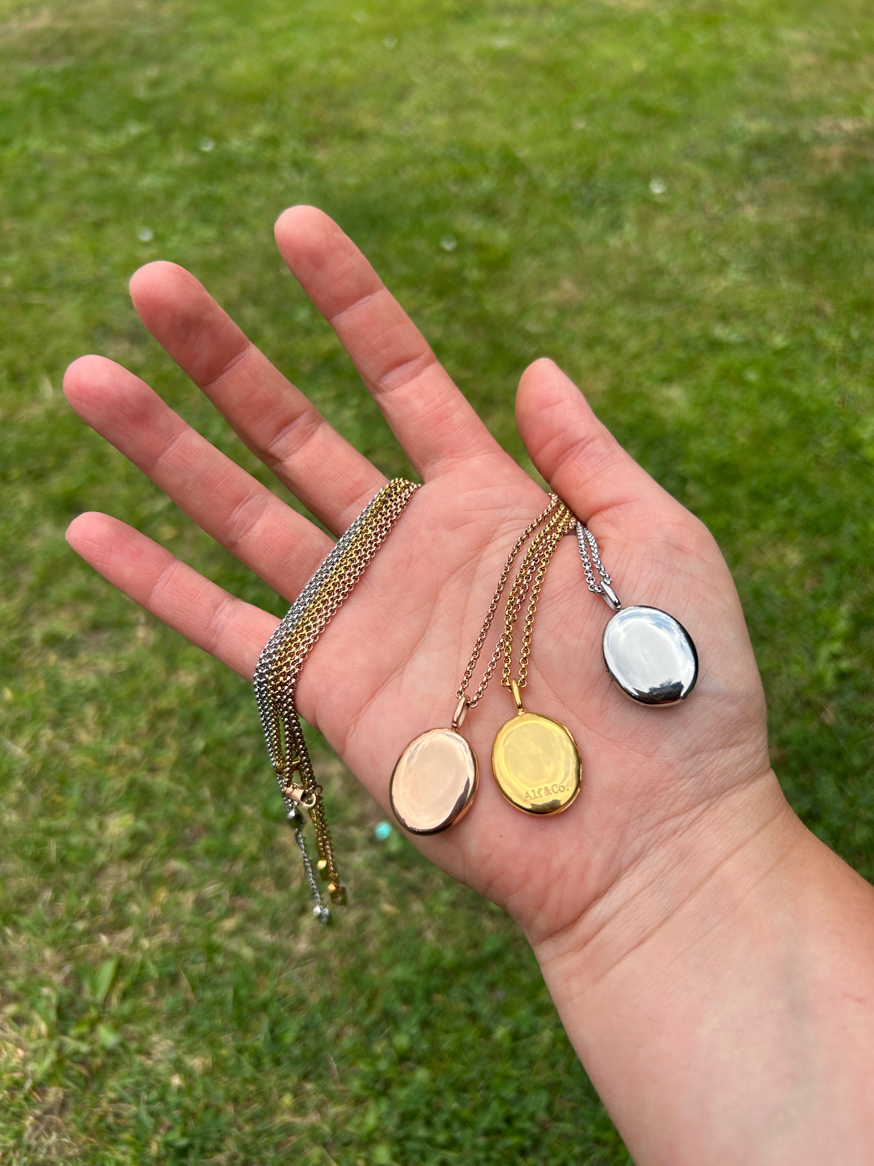 Personalised Engraved Oval Photo Locket