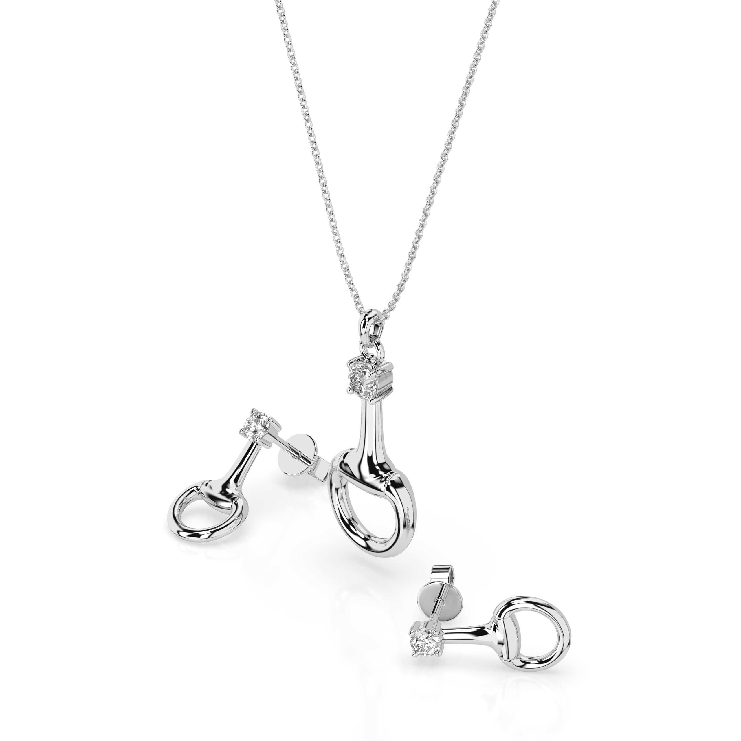 Silver Snaffle Necklace