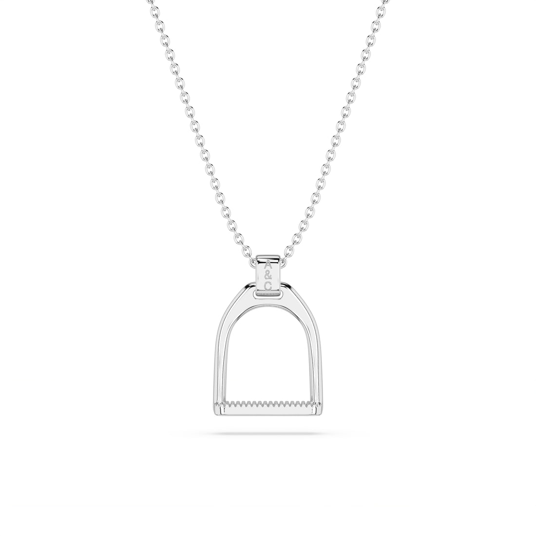 Silver Stirrup Necklace