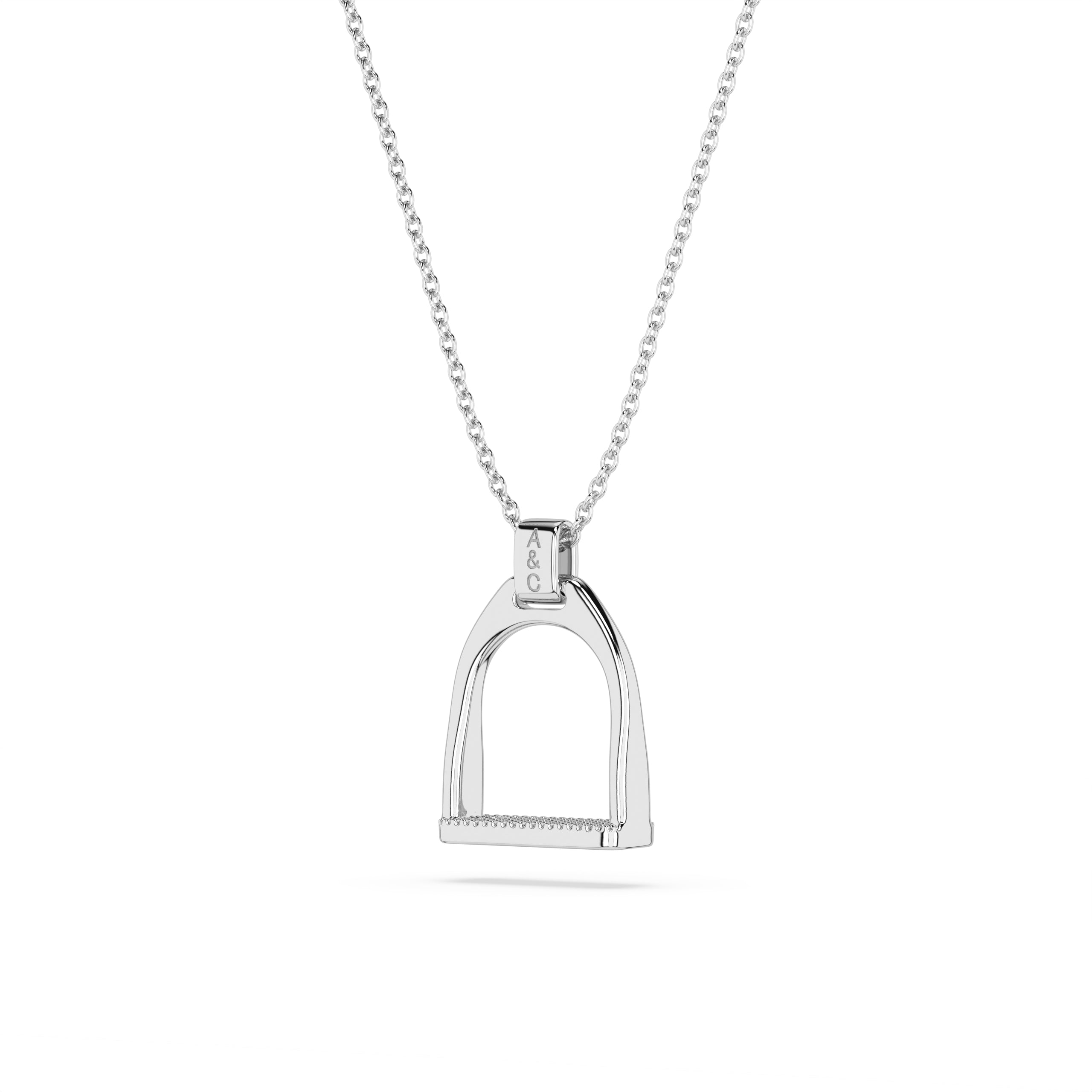 Silver Stirrup Necklace