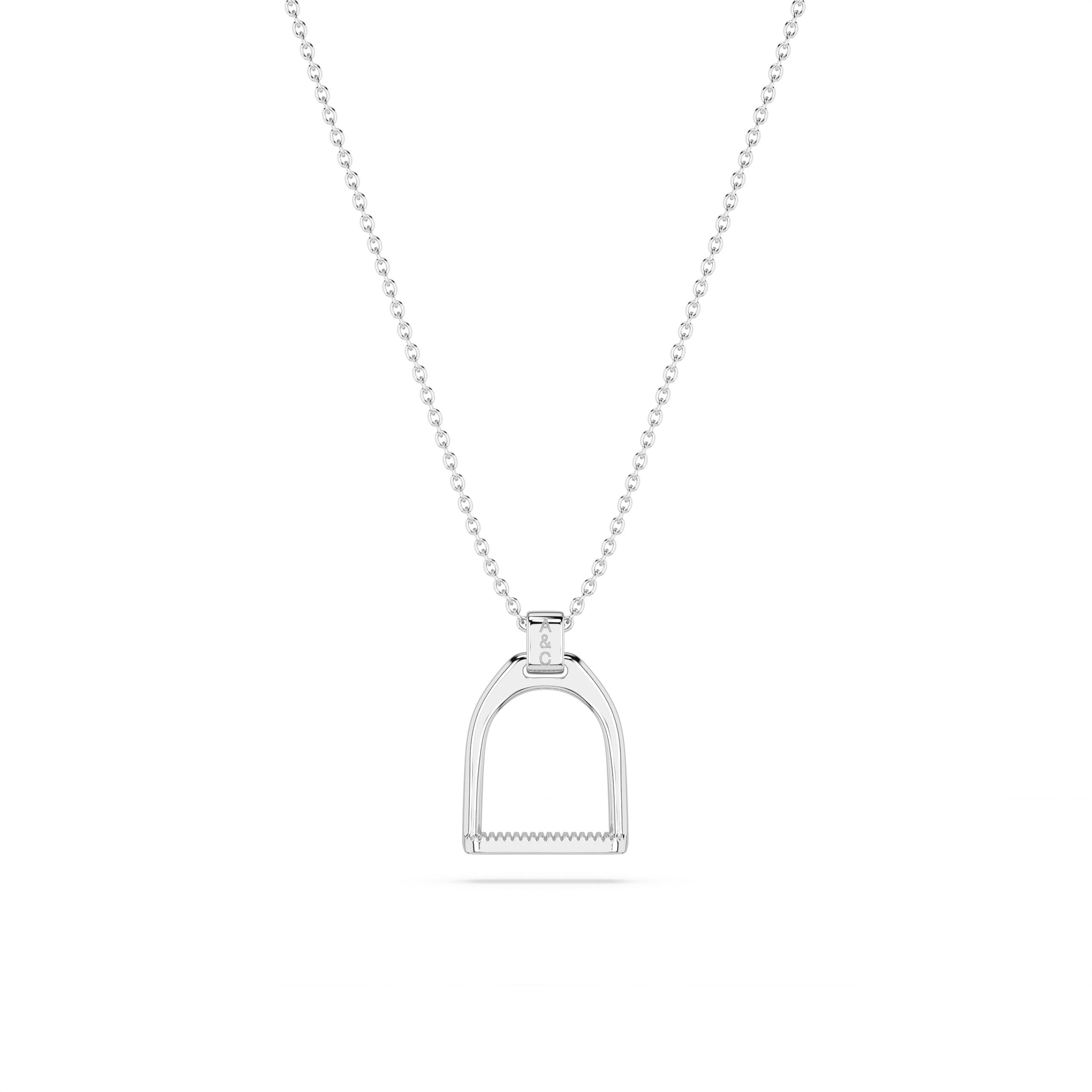 Silver Stirrup Necklace