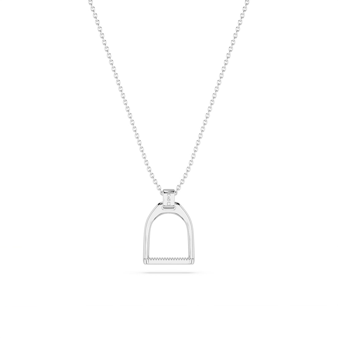 Silver Stirrup Necklace