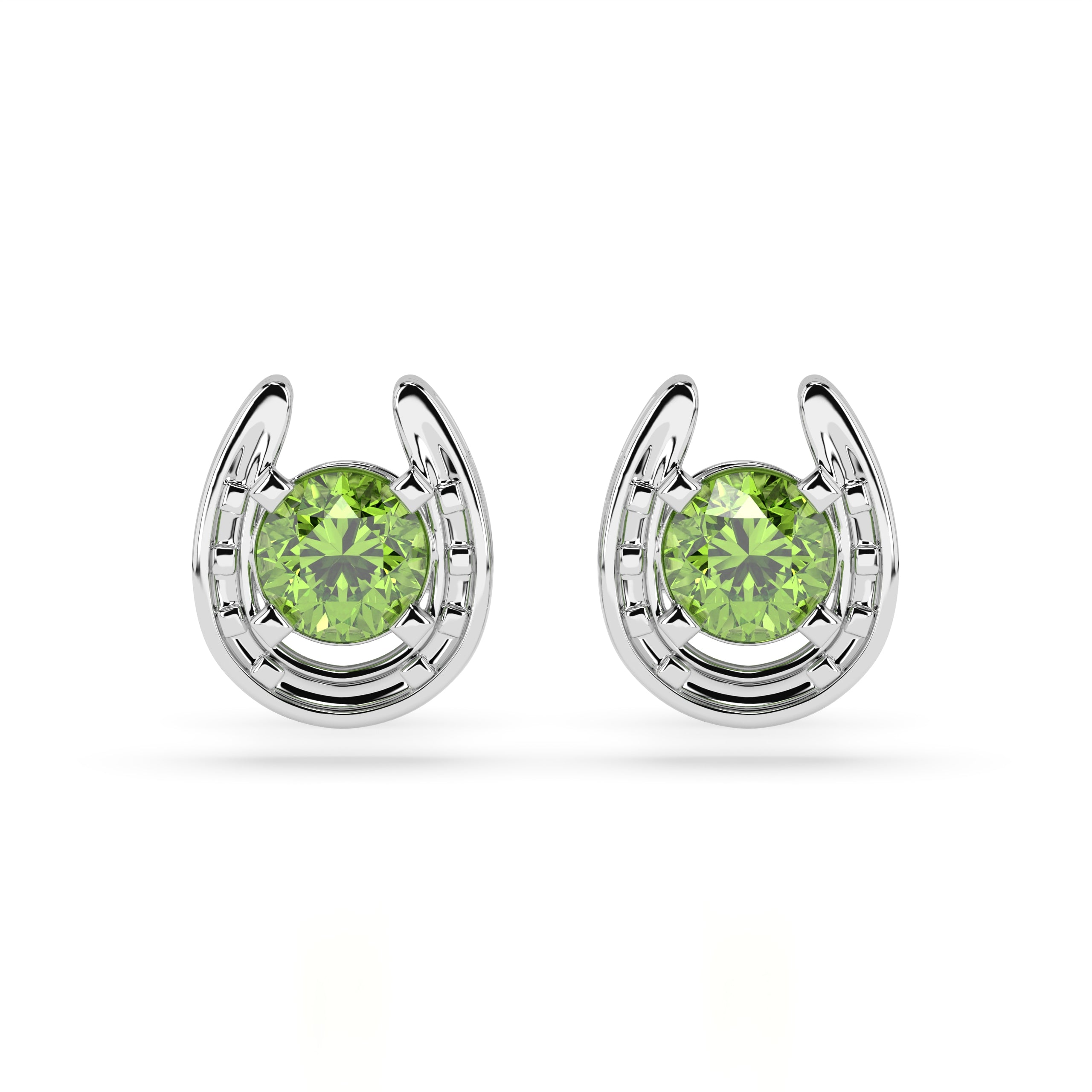 Horseshoe Birthstone Earrings