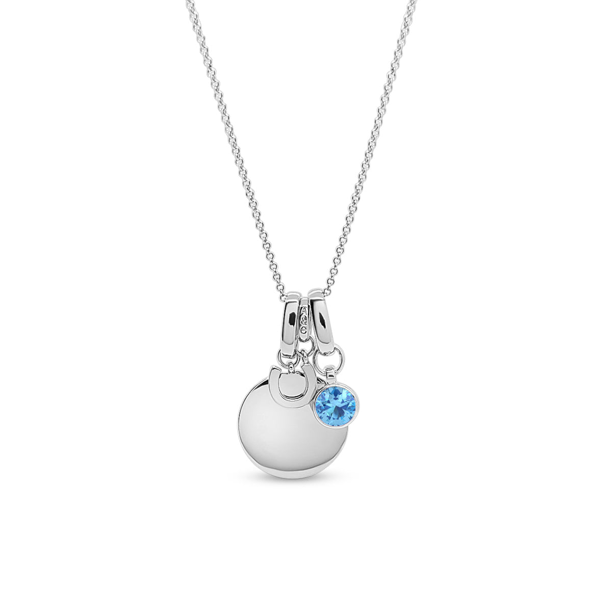 Personalised Coin Necklace - Variants with Horseshoe & Birthstone