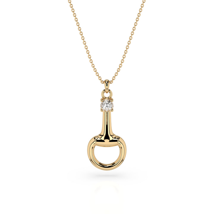 14K Gold Plated Sterling Silver Snaffle Necklace