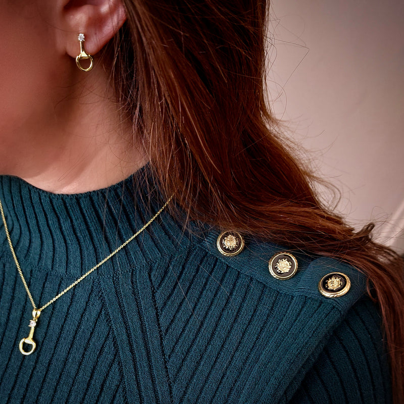 Gold Plated Snaffle Necklace