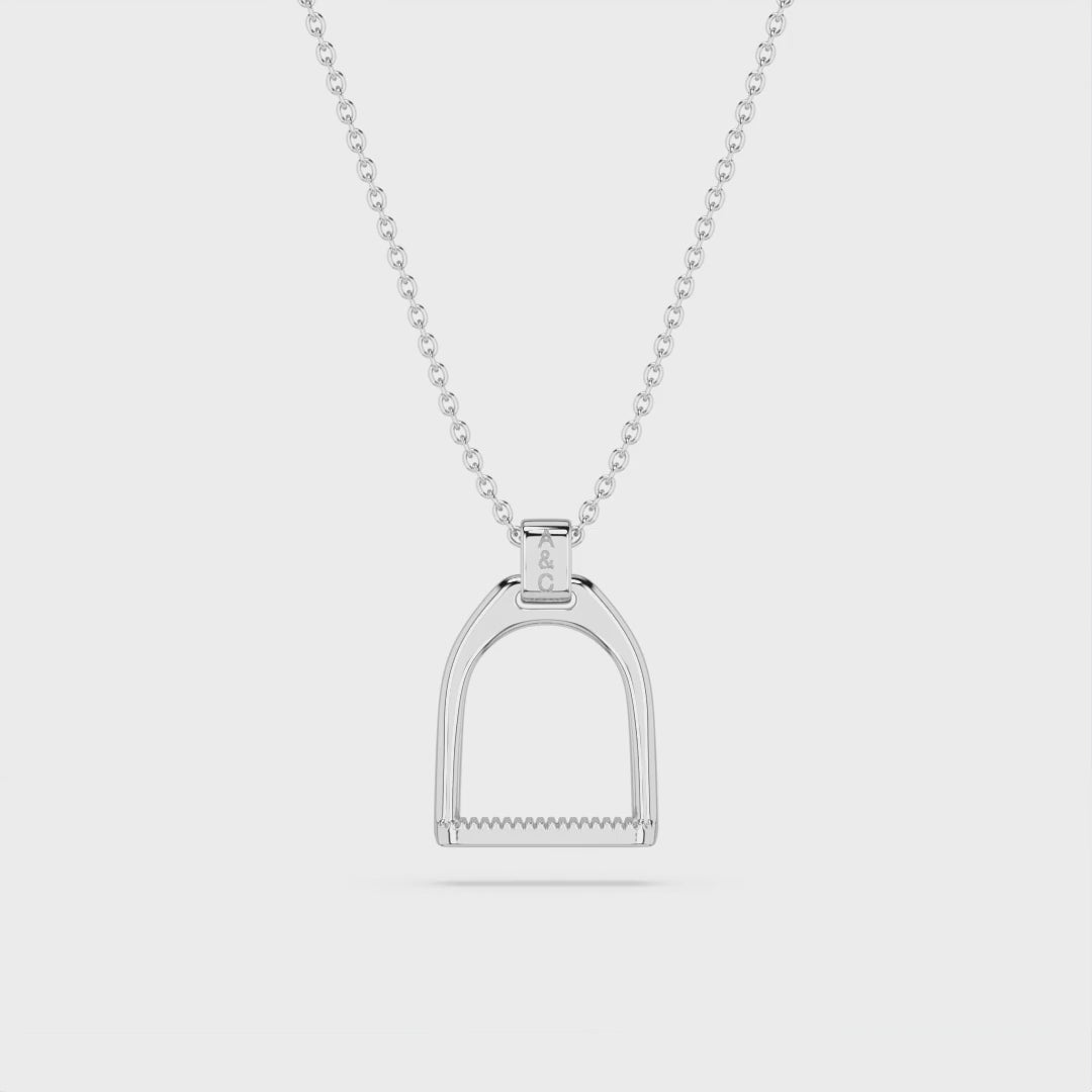 Silver Stirrup Necklace