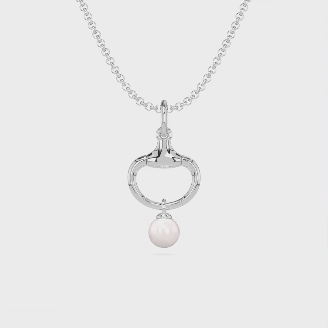 NEW Summer 2026 Silver Snaffle and Pearl Pendant