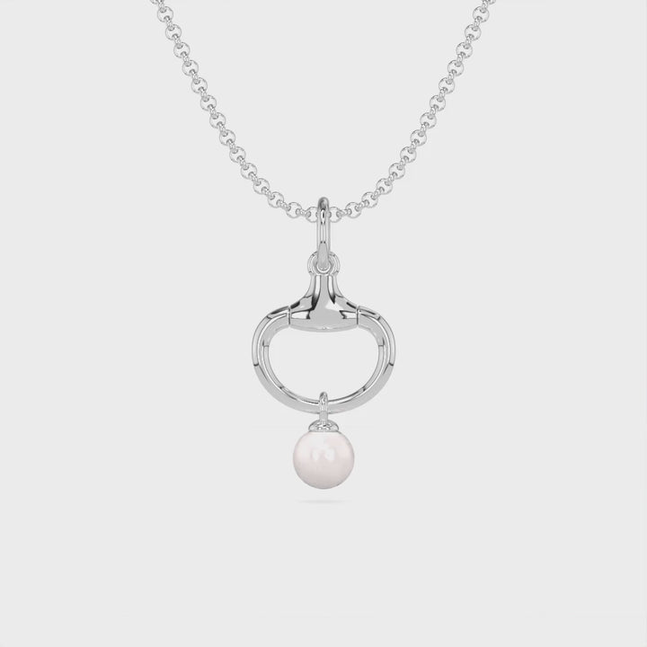 NEW Summer 2026 Silver Snaffle and Pearl Pendant