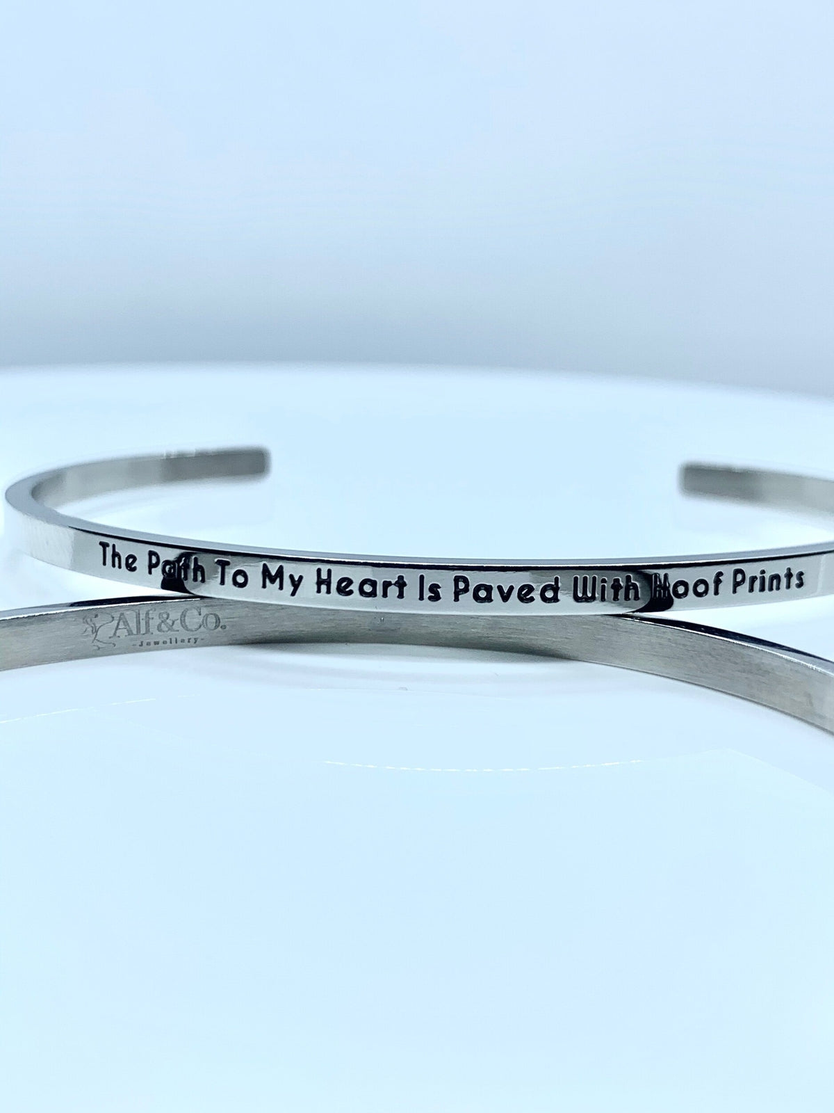 Inspirational Quote Bangle - Various - Silver