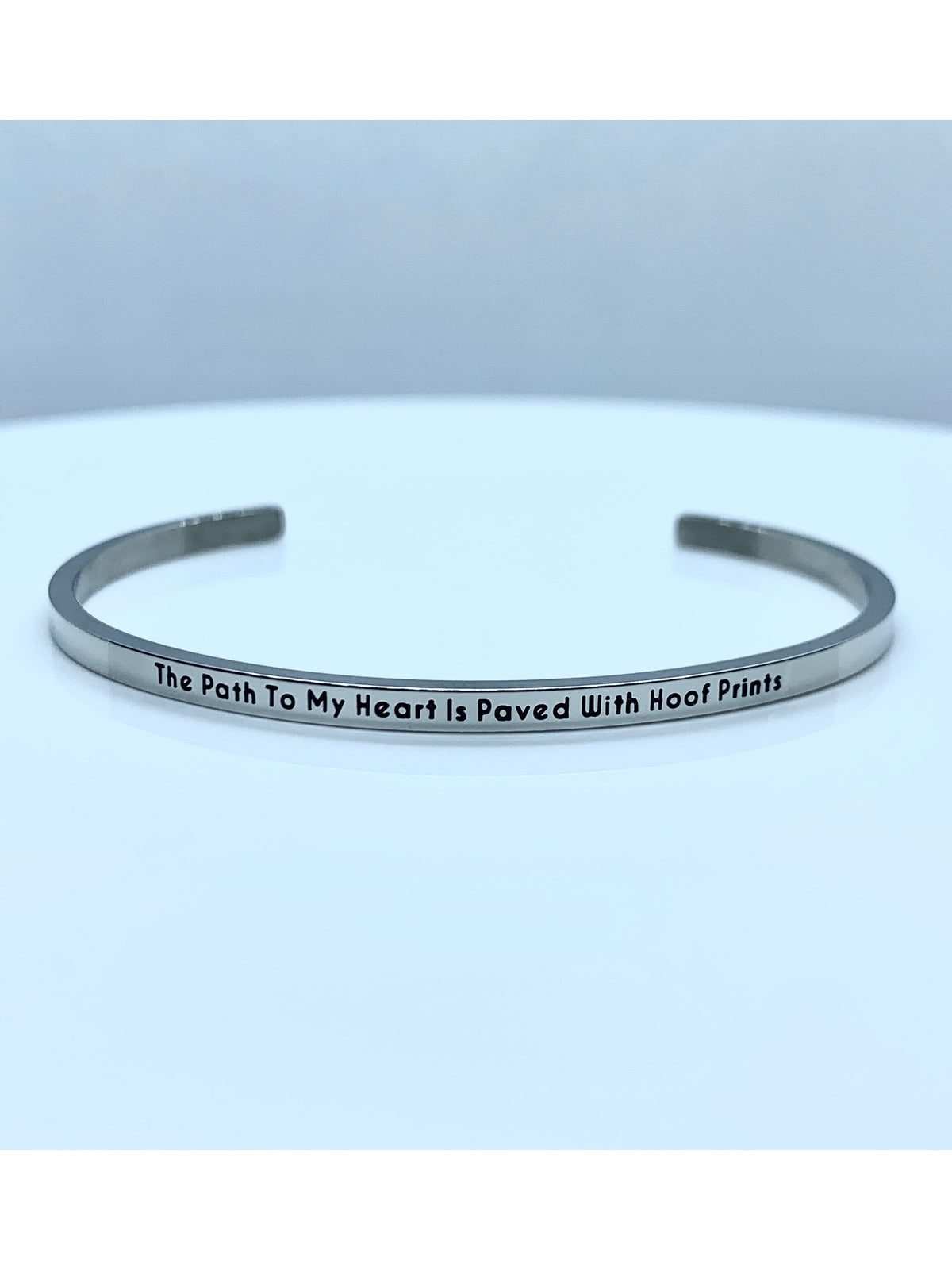 Inspirational Quote Bangle - Various - Silver