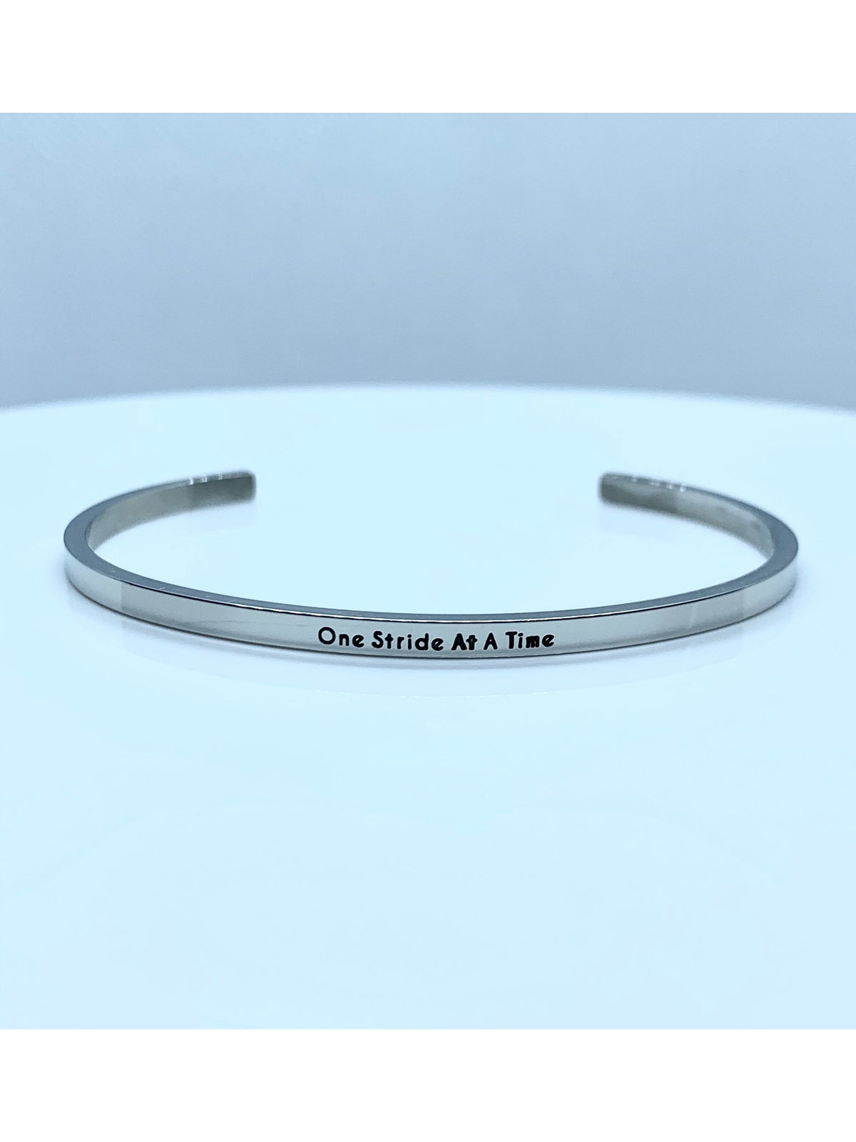 Inspirational Quote Bangle - Various - Silver