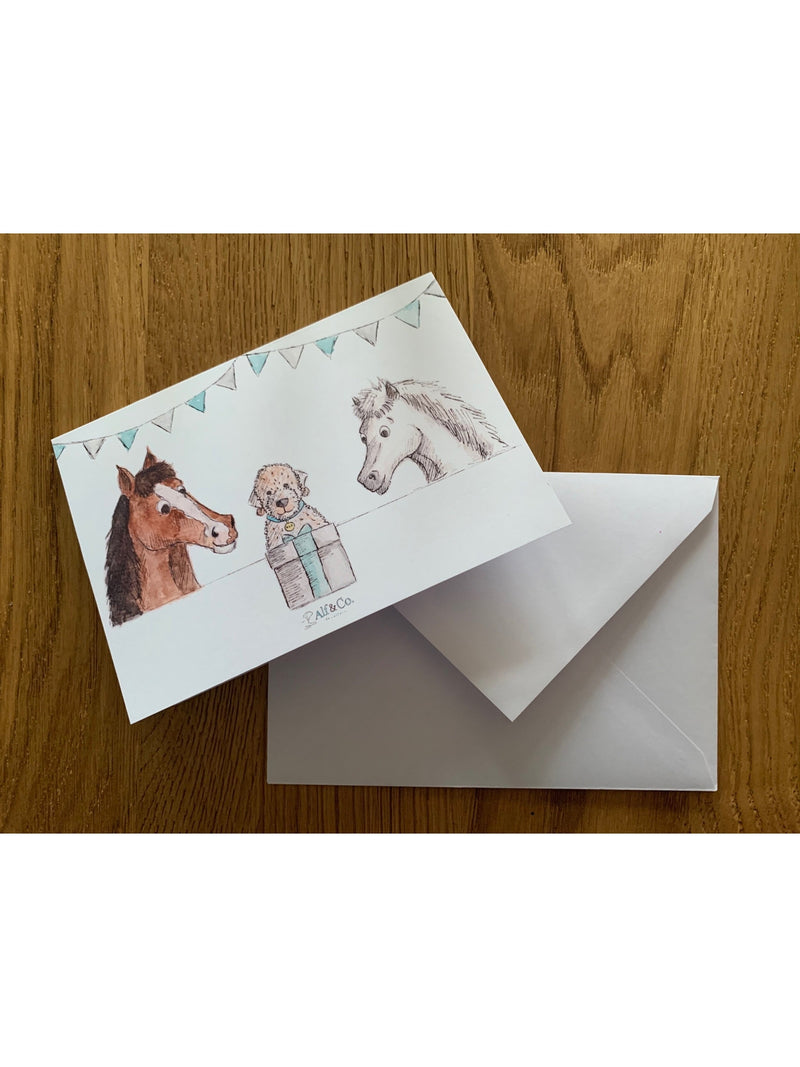 Alf & Co - Equestrian Greeting Card