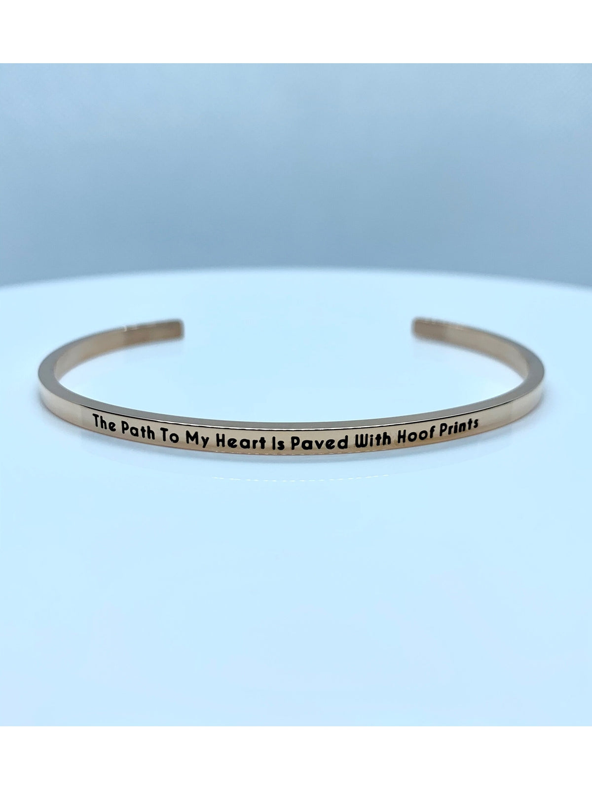 Inspirational Quote Bangle - Various - Rose Gold plated