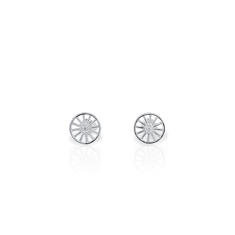 Carriage Wheel Stud Earring