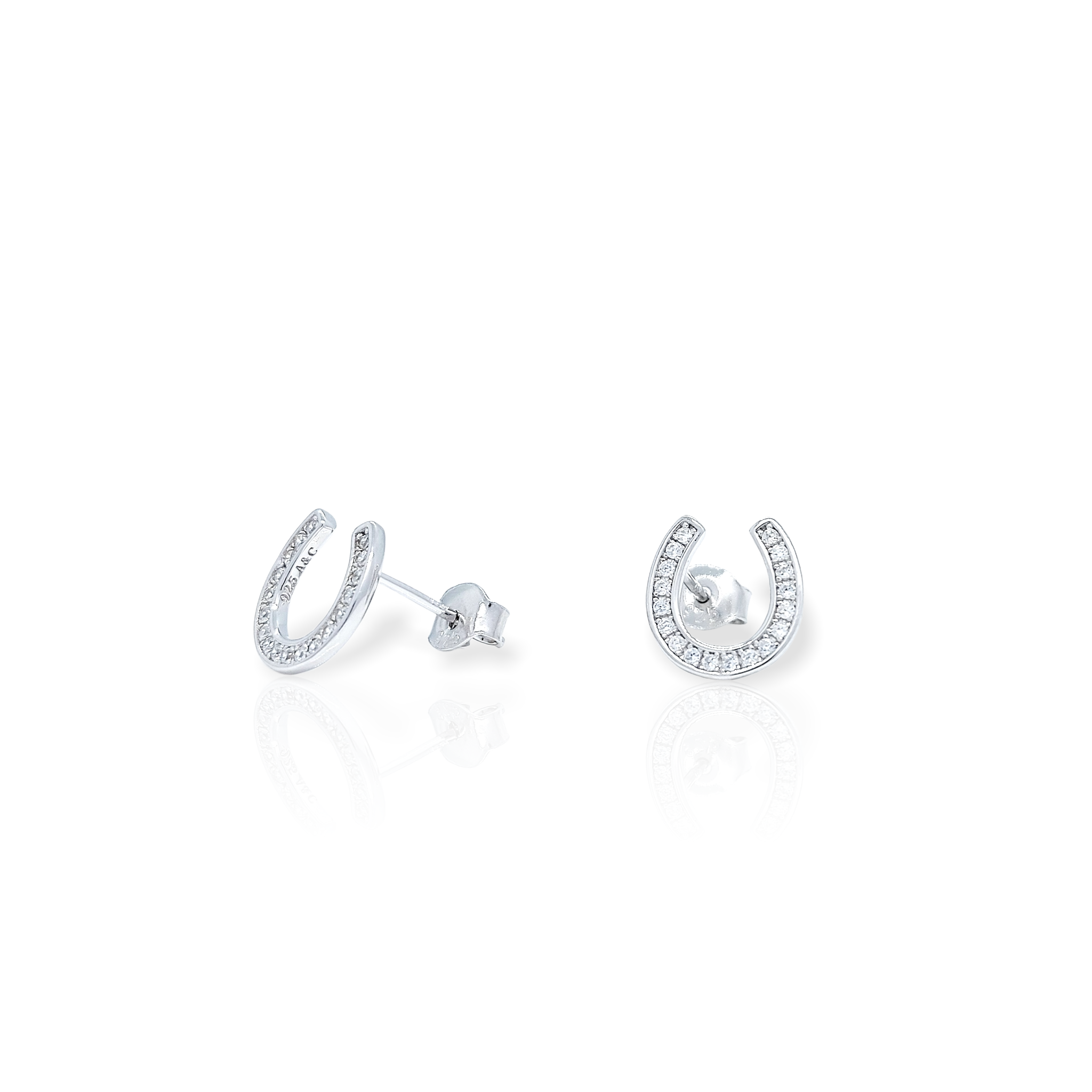 Paved Horseshoe Earrings