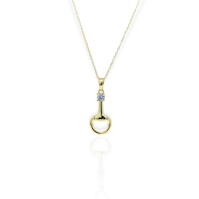 Gold Plated Snaffle Necklace