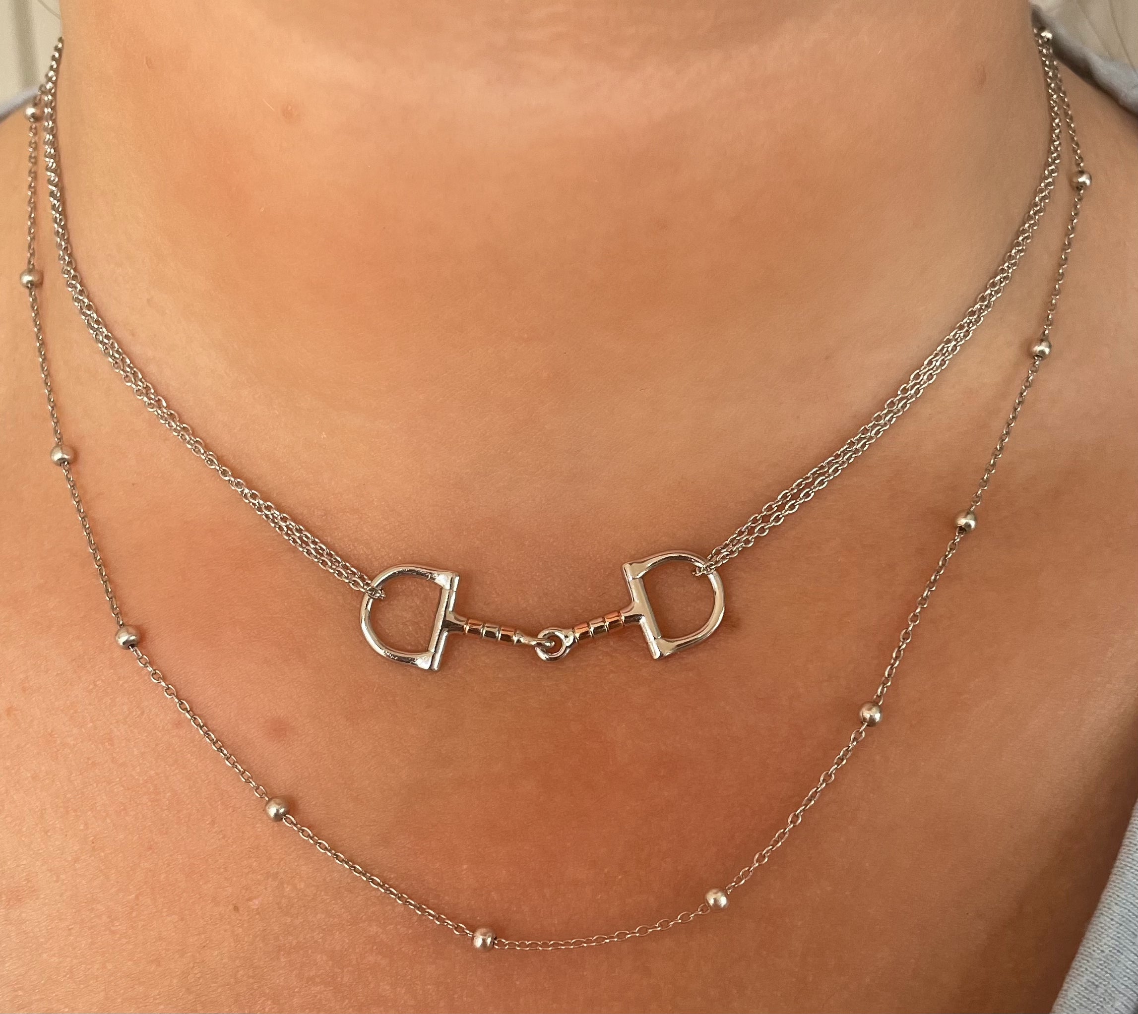 18” D Snaffle Necklace